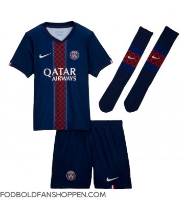 Paris Saint-Germain Desire Doue #14 Hjemmebanetrøje Børn 2025-26 Kortærmet (+ Korte bukser)